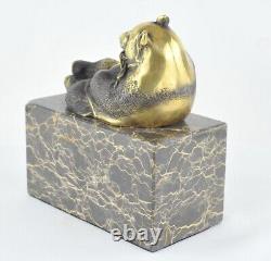 Statue Sculpture Panda Animalier Style Art Deco Style Art Nouveau Solid Bronze