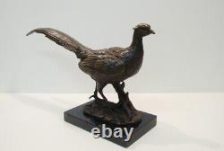 Statue Sculpture Pheasant Bird Animal Hunter Style Art Deco Style Art Nouveau