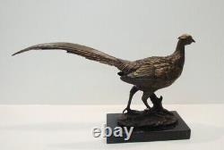 Statue Sculpture Pheasant Bird Animal Hunter Style Art Deco Style Art Nouveau