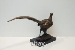 Statue Sculpture Pheasant Bird Animal Hunter Style Art Deco Style Art Nouveau