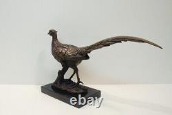 Statue Sculpture Pheasant Bird Animal Hunter Style Art Deco Style Art Nouveau