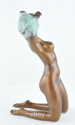 Statue Sculpture Pin-up Sexy Style Art Deco Style Art New Solid Bronze
