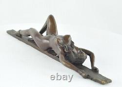 Statue Sculpture Pin-up Sexy Style Art Deco Style Art New Solid Bronze Sign
