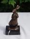 Statue Sculpture Rabbit Hare Animal Style Art Deco Style Art Nouveau Bronze