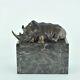 Statue Sculpture Rhinoceros Animal Style Art Deco Style Art Nouveau Bronze