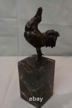 Statue Sculpture Rooster Bird Animal Style Art Deco Style Art Nouveau Bronze