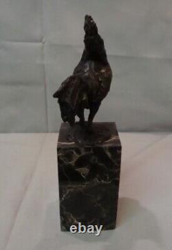 Statue Sculpture Rooster Bird Animal Style Art Deco Style Art Nouveau Bronze