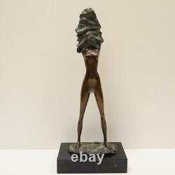 Statue Sculpture Sexy Dancer Pin-up Style Art Deco Style Art Nouveau Bronze