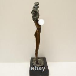 Statue Sculpture Sexy Dancer Pin-up Style Art Deco Style Art Nouveau Bronze