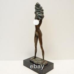 Statue Sculpture Sexy Dancer Pin-up Style Art Deco Style Art Nouveau Bronze