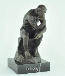 Statue Sculpture Thinker Style Art Deco Style Art New Solid Bronze Sign