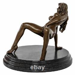 Statue Woman Erotica Bronze Art Sculpture Figurine 18cm