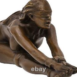 Statue Woman Eroticism Bronze Art Sculpture Figure 13cm