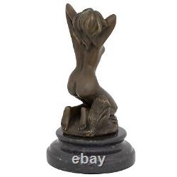 Statue Woman Eroticism Bronze Art Sculpture Figure 21cm
