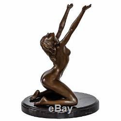 Statue Woman Eroticism Bronze Art Sculpture Figurine 25cm