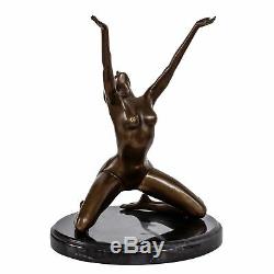 Statue Woman Eroticism Bronze Art Sculpture Figurine 25cm