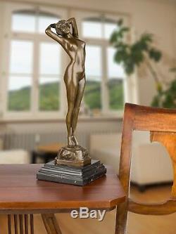 Statue Woman Eroticism Bronze Art Sculpture Figurine 42cm