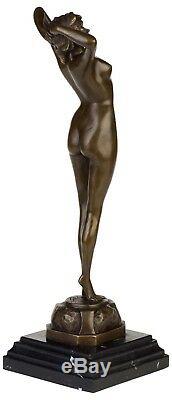 Statue Woman Eroticism Bronze Art Sculpture Figurine 42cm