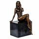 Statue Woman Eroticism Bronze Arte Sculpture Figurine 25cm