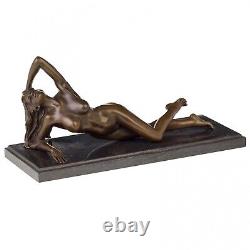 Statue Woman Eroticism Naked Bronze Art Sculpture Figure 30cm