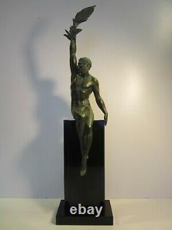 Statuette La Gloire Max Le Verrier Le Faguays Art Deco/not Bronze/sculpture
