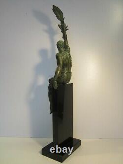 Statuette La Gloire Max Le Verrier Le Faguays Art Deco/not Bronze/sculpture