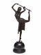 Statuette Of Dancer With Hoop Art Deco Style Bronze 54 Cm