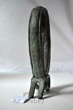 Statuette Sculpture Man Snake Bronze African Art Dogon Mali