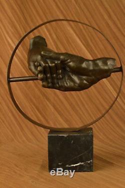 Stunning Abstract Contemporary Pure Bronze Sculpture Modern Art By Figurine