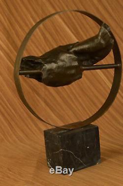 Stunning Abstract Contemporary Pure Bronze Sculpture Modern Art By Figurine