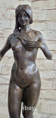 Style Art New Statue Woman Siren Chair Bronze Venus Sculpture Eve Brown
