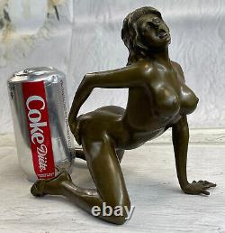 Substantial Superb Erotic Nu Bronze Statue Figure Sculpture Art Deco Wax