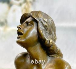 Substantial Superb Erotic Nude Bronze Statue Figurine Sculpture Art Deco Wax