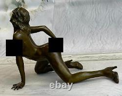 Substantial Superb Erotic Nude Bronze Statue Figurine Sculpture Art Deco Wax