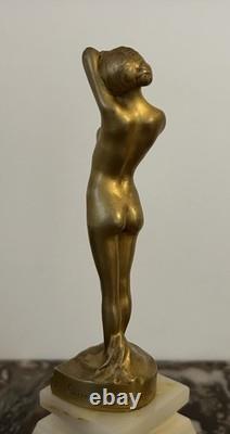 Superb Bronze Sculpture Signed Loiseau Rousseau, Art Nouveau