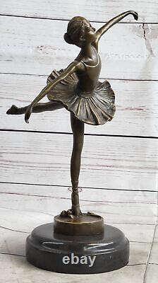 Swan Lake Ballerina Bronze Sculpture by French Artist Milo Cast Figurine Art