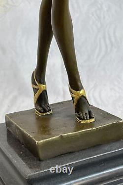 'The Golden Bronze Sculpture Statue Style Art Nouveau Signed Chiparus'