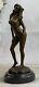 Translation: "western Art Deco Nude Woman Girl Signed Bronze Cast Statue Gift"
