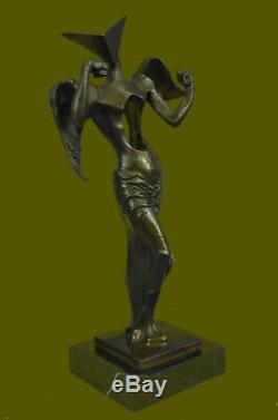 Tribute To Dali By Heavenly Abstract Modern Art Angel Bronze Sculpture Figurine