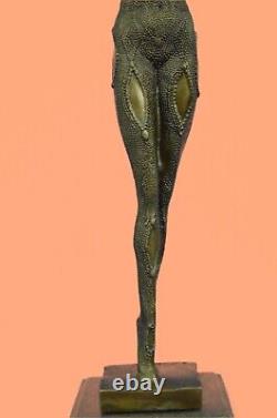 True Bronze Art Decor Lady Dancer Erotic Statue Nu Sculpture Chiparus