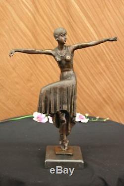 Turkish Dancer By Chiparus Art Nouveau Marble Base Sculpture Deco Figurine