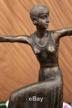 Turkish Dancer By Chiparus Art Nouveau Marble Base Sculpture Deco Figurine