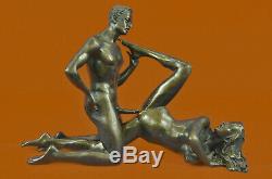Two Rooms Erotic Vienna Bronze Sculpture Figurine Art Nouveau Sexual