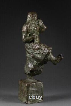 Ulysse Gemignani (1908-1973) Dancer In Clothes On One Foot Bronze Art Deco