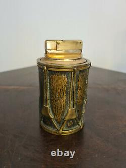 Very Beautiful Lighter Max The Verrier Art Deco In Bronze. Signed. (rare) Eagle