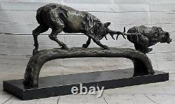 Very Fine Art Deco The Sculpture Of A Cerf And Bears By M. Lopez Sale