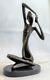 Vintage Bronze Abstract Sculpture Mid Century Modern Modernist Milo Art Deco Nr