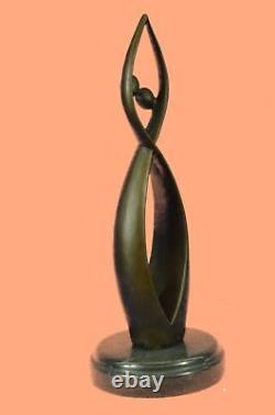 Vintage Bronze Abstract Sculpture of Modern Mid-Century Modernist Art Deco Work