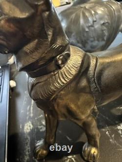 Vintage Bronze Dog Statuette 20? cm Rare Animal Art Decor