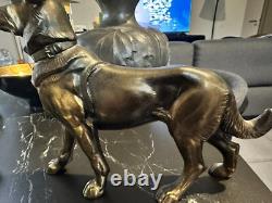 Vintage Bronze Dog Statuette 20? cm Rare Animal Art Decor